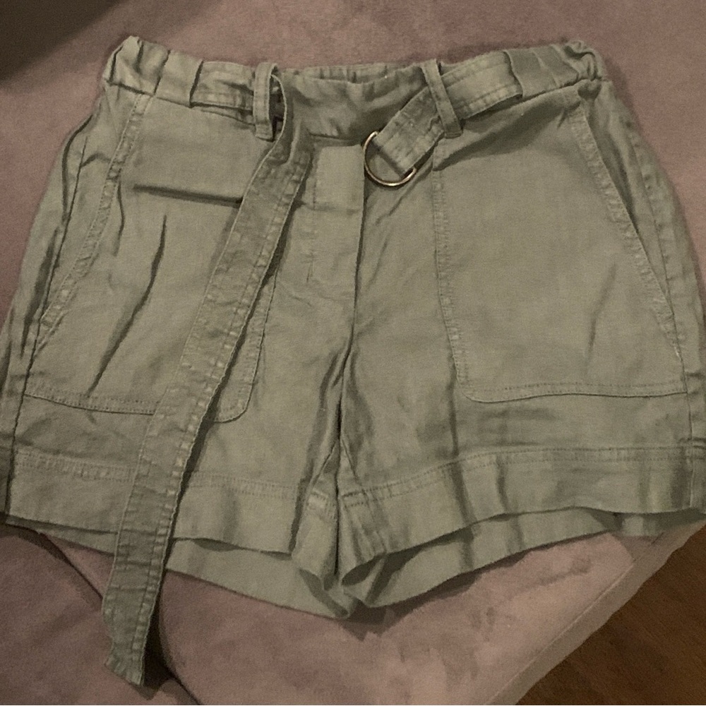 Soft Linen Women's Green Shorts, xs